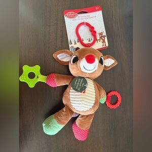 🎄 Rudolph Reindeer Toy with Teether Rings and Music | Holiday Collection